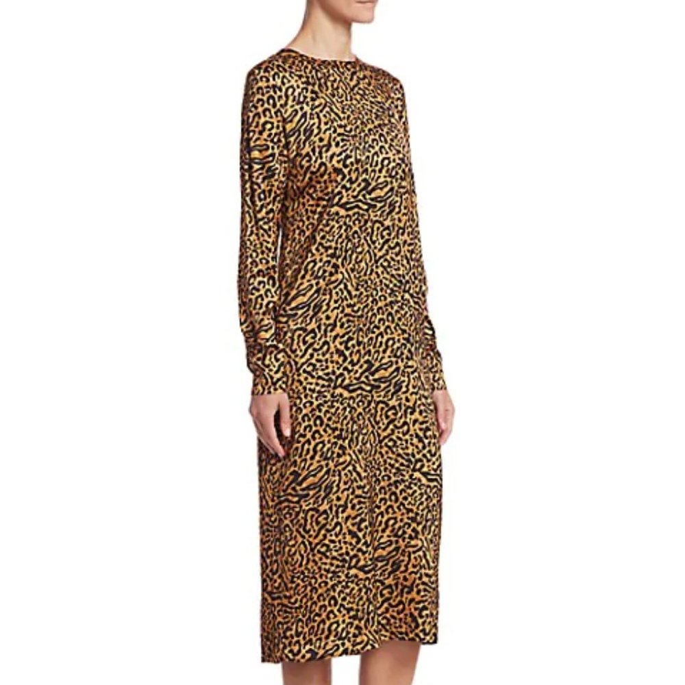 Leopard- Italian Print Midi Dress